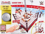 Mattel WWE Wrekkin' Kickout Ring Playset with Accessories & 2 Play Modes, Includes Launcher, Crane, WWE Championship & More, 13-inch x 20-inch