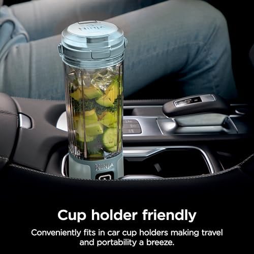 Ninja Blast Portable Blender & Accessories, Cordless, 18oz. Vessel, Personal Blender for Shakes & Smoothies, Leakproof Lid & Sip Spout, USB-C Cord, Dishwasher Safe Parts, BPA Free, Soft Sage, CL155ASG