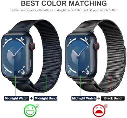 Stainless Steel Milanese Loop Compatible with Apple Watch Band 46mm 42mm 44mm 45mm 49mm 38mm 40mm 41mm men and women, Mesh Loop Magnetic Clasp Replacement for iWatch Bands Ultra Series 10 9 8 7 SE 6 5 4 3 2 1