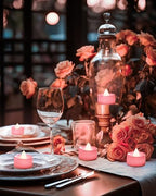 BEICHI Flameless Candles, 24-Pack LED Tea Lights Candles Battery Operated, Electric Fake Tealight Candles, Votive Candles Bulk for Halloween, Christmas, Valentine's Day, Wedding (Pink Candles)