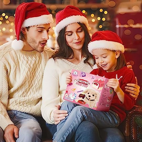G.C 13Pcs Dog Toys for Kids Girls, Walking Barking Electronic Interactive Stuffed Dog Plush with Carrier & Accessories Toys Pretend Play Puppy Pet Care Playset, Gifts for Little Girls 3 4 5 6 Year Old