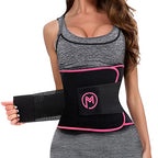 MERMAID'S MYSTERY Waist Trimmer Trainer Belt for Women Men Sport Sweat Workout Body Shaper Sauna S Pink