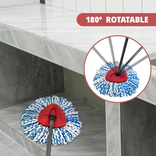 Spin Mop Replacement Base, Rotating Triangle Mop Head Cover Plastic Base for RinseClean 2-Tank System