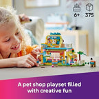 LEGO Friends Pet Accessories Shop Pretend Play Set - Building Toy for Kids, Girls and Boys, Ages 6+ - with 3 Minidolls, Toy Dog, Cat, & Rabbit - Gift Idea for Birthday - 42650