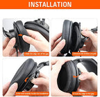 Replacement for Sony MDR 7506 Earpads Cushions, Noise Isolation Over Ear Headphone Pads Fit for Sony MDR V6/ MDR V7/ MDR-CD900ST, Soft Protein Leather Easy Installation (Black)