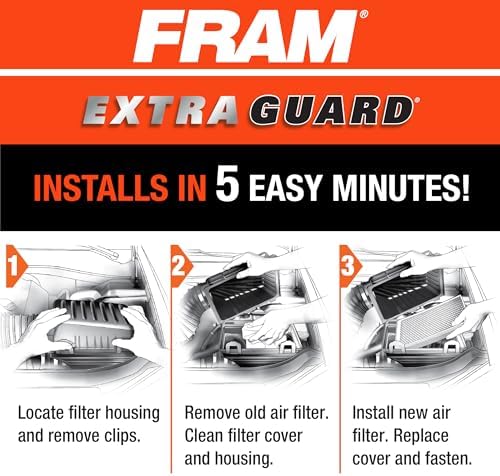 FRAM Extra Guard CA9401 Replacement Engine Air Filter for Select Chrysler, Dodge and Ram Models, Provides Up to 12 Months or 12,000 Miles Filter Protection