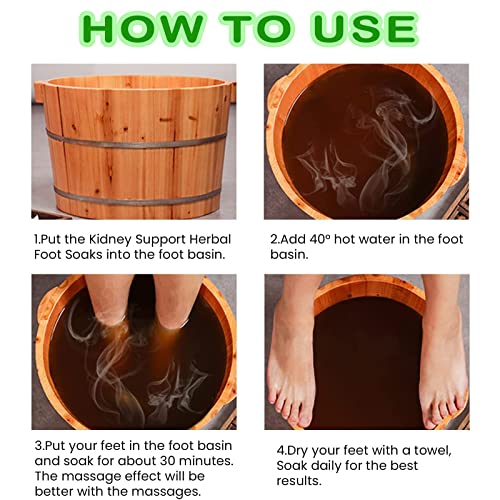 PureCleanse Kidney Support Herbal Foot Soak, Lymphatic Drainage Ginger Foot Soak, Natural Mugwort Herb Foot Soak, Ginger Foot Bath Bag - Pure Cleanse Kidney Support Herbal Foot Soak (60PCS)