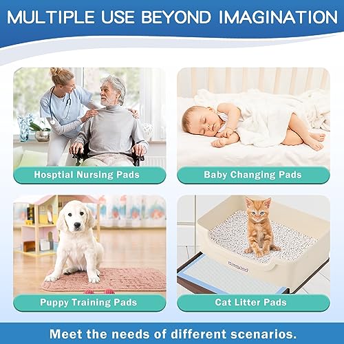 SOFYFINE Incontinence Bed Pads Disposable Adult 22"x23" (150 Pcs), Absorbent Nursing Underpads Women Postpartum Chucks Waterproof Pee Pad for Elderly Baby and Puppy