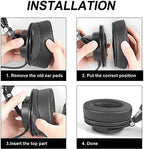 GVOEARS Replacement Earpads for Audio Technica ATH M50X/M40X/M30, HyperX Cloud/Alpha, Sony MDR-7506 Series, Steelseries Arctis earpads Replacement, Ear Cushions Also fit Turtle Beach Stealth & More