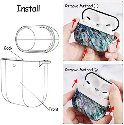 CAGOS for Airpod Pro Case, Cute Airpods Pro 2nd/1st Generation Case Cover Hard TPU Protective iPod Pro Case with Keychain Accessories for Women Men