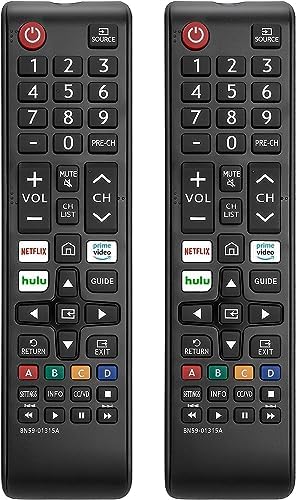 【Pack of 2】 Samsung TV Remote Control Replacement Universal for Smart TV 2010-2023 Models - Works with Samsung LED/LCD/QLED/4K UHD TVs, HDTV Remote with Easy Setup Durable Design