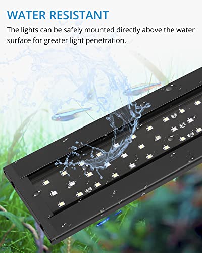 NICREW Full Spectrum Planted LED Aquarium Light, with Timer, for Freshwater Fish Tank, 48-60 Inch, 32 Watts