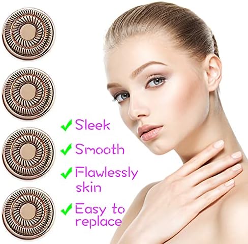 Replacement Heads for Flawless Generation 2, Facial Hair Removal Replacement Heads for Women, Compatible with Finishing Flawless Facial Hair Remover, Double Halo Replacement Heads Gen 2(4 Count)