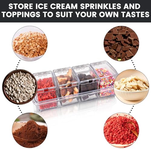 Ninja Creami Food Storage Containe, Airtight Food Storage Container Set,Acrylic Kitchen and Pantry Organization Canisters for Salted Nuts,Sugar,Chocolate Candy for ninja creami accessories