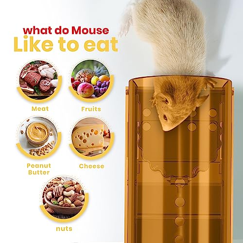 Utopia Home Humane Mouse Traps Indoor for Home (Pack of 4) - Brown Reusable Mice Traps for House Indoor - Pet Safe Mouse Trap Easy to Set, Quick, Effective, & Safe Rodent Trap