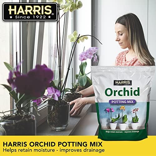 Harris Premium Orchid Potting Mix, Optimal Coarse Mix for All Types of Orchids, 4qt
