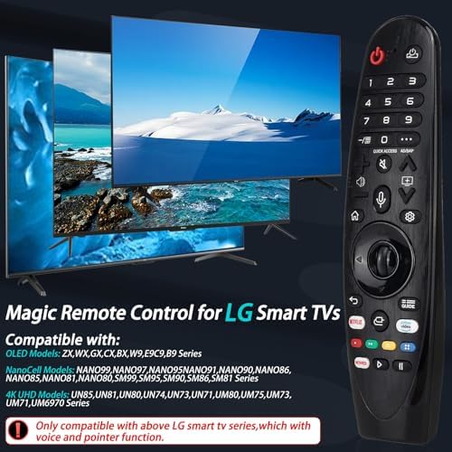 LG Magic Remote AKB75855501, LG Universal Remote Control with Voice and Pointer Function, LG Smart TV Remote Replacement AN-MR20GA MR19BA MR18BA MR650A for LG OLED UHD QNED NanoCell