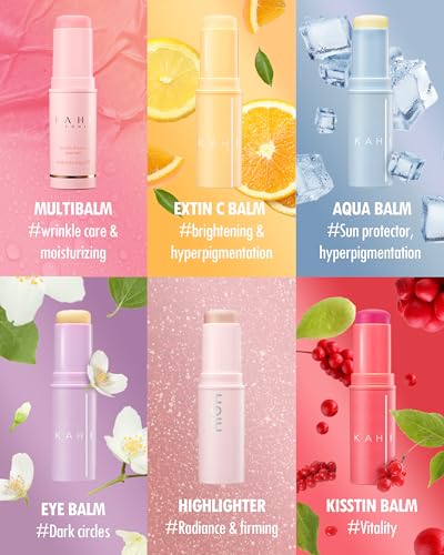 KAHI BALM SERIES | Aqua Balm Stick - Lightweight Korean Sun Stick & Beauty Balm | Kahi Eye treatment Balm Stick Korean Moisture Balm | Skin Balm & Sun Screen Stick that Brightens Skin & Sun Defense