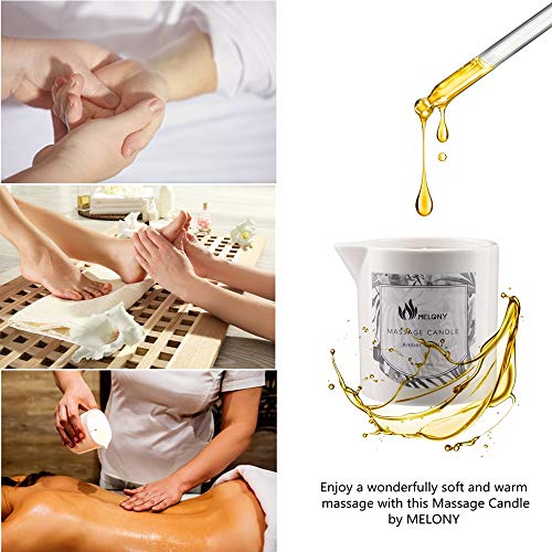 MELONY Lavender Massage Candle, 8.1oz Massage Oil & Lotion Candles for Relaxing Massage, Holiday Gift for Women & Men
