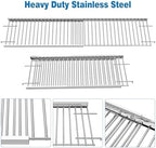 Uniflasy Universal Grill Warming Rack 19.7''- 32.3'', Top Grill Rack for Grill,fits Nexgrill,Dynaglo,Cuisinart, Monument 4/5 Burner Grill,Stainless Steel Upper Rack for Nexgrill Gas Grill Replacements