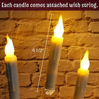 Halloween Decorations - Floating LED Candles with Remote Control -12Pcs Magic Witch Wizard Christmas Decor for Indoor Home Room Classroom Bedroom Birthday Party (with common remote)