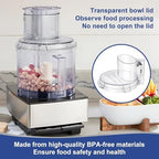 DFP-14NWBCT1 Replacement Clear Food Processor Work Bowl Cover with 4 Locking Tabs, Compatible with Cuisinart Tritan food Processor Only fits Bowl DLC-005AGTXT1,Fits Model DFP-14, DFP-14BCN, DFP-14BCHN