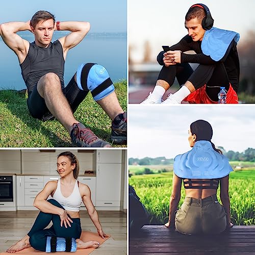 REVIX 20‘’ XXXL Knee Ice Pack Wrap Around Entire Knee After Surgery, Large Ice Pack for Knee Pain Relief, Reusable Ice Wraps for Knee for Replacement Surgery, Swelling, Sports Injuries