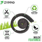 Black Rubber Mulch Border for Landscaping, 120” x 4.5” Roll, Natural-Looking Permanent Garden Barrier for Plants, Vegetables, and Flowers, Recycled and Sustainable, 15 Plastic Anchors Included