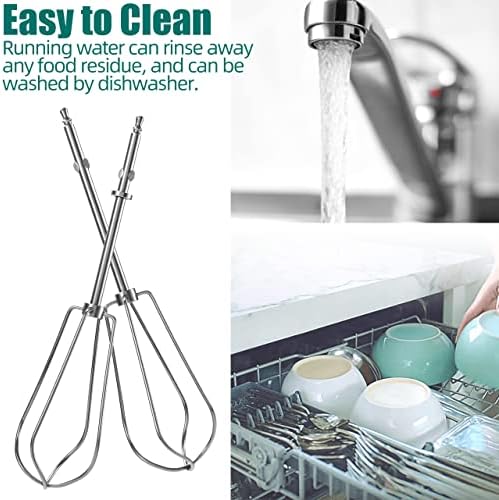Hand Mixer Beaters Replacement for Cuisinart - CHM Series HM-50 HM-70 CHM-3 CHM-7PK Hand Mixer, Stainless Steel Turbo Beater Parts # CHM-BTR Whisk Attachments - Set of 2