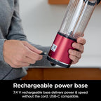Ninja Blast Portable Blender & Accessories, Cordless, 18oz. Vessel, Personal Blender for Shakes & Smoothies, Leakproof Lid & Sip Spout, USB-C Cord, Dishwasher Safe Parts, BPA Free, Red, CL155ARD