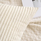 MIULEE Pack of 2 Corduroy Pillow Covers Soft Soild Cushion Cases Decorative Square Christmas Throw Pillow Covers Cream White Pillowcases for Sofa Bedroom Car 20 x 20 Inch 50 x 50 Cm