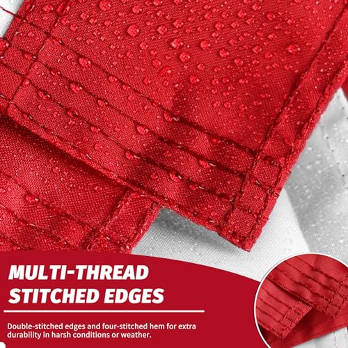 American Flag 3x5 Outdoor Heavy Duty, 3x5 American Flag 3x5 Embroidered Stars Flag The Strongest Longest Lasting Thicken Cloth Tough Durable 3 x 5 ft American Flag 100% USA Flag Sewn Stripes Brass Grommets Flag