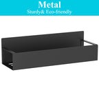 Metal 4 Pack Magnetic Spice Storage Rack Organizer for Refrigerator and Oven, Black Fridge Organizers and Storage, Metal