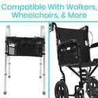 Vive Walker Bag - Accessories Wheelchair Basket Pouch (Water Resistant) - Seniors Caddy Accessory Attachment for Folding, Rolling Walkers - Carry Storage Carrier Tote - Lightweight, Universal Size