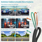 AHD 1080P Backup Camera Only Compatible with Stereo Head Units/Monitors That Support AHD 1080P 25HZ/PAL Video Signal, Flush Mount Reverse Rear Front Side View Camera for Cars Pickup SUVs TTXSCAM-E01