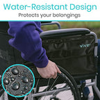 Vive Walker Bag - Accessories Wheelchair Basket Pouch (Water Resistant) - Seniors Caddy Accessory Attachment for Folding, Rolling Walkers - Carry Storage Carrier Tote - Lightweight, Universal Size