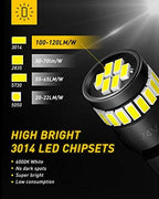 AUXITO 194 LED Light Bulb 6000K White 168 2825 W5W T10 Wedge 24-SMD 3014 Chipsets LED Replacement Light Kit Error Free for Car Interior Dome Map Door License Courtesy Dash Lights, Pack of 10