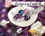 Selenite Crystal Smudge Bowl, Polished Thickly Hand-Carved, Moroccan Crystal Holder to Charge, Cleanse Crystals, Charging, Smudging Bowl, Spiritual Gifts, Wicca Supplies (5" Extra Large)