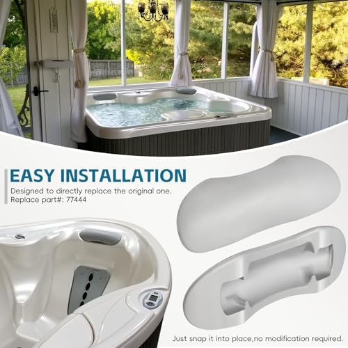 2 Pack 77444 Grey Pillow Replacement for Hot Spring/Hot Spot Watkins Hot Tub 2015-2019 Spa Model, Hot Tub Spa Head Rest Pillows Fits Hot Spot Relay Rhythm SX Tempo TX Spa Neck Pillow