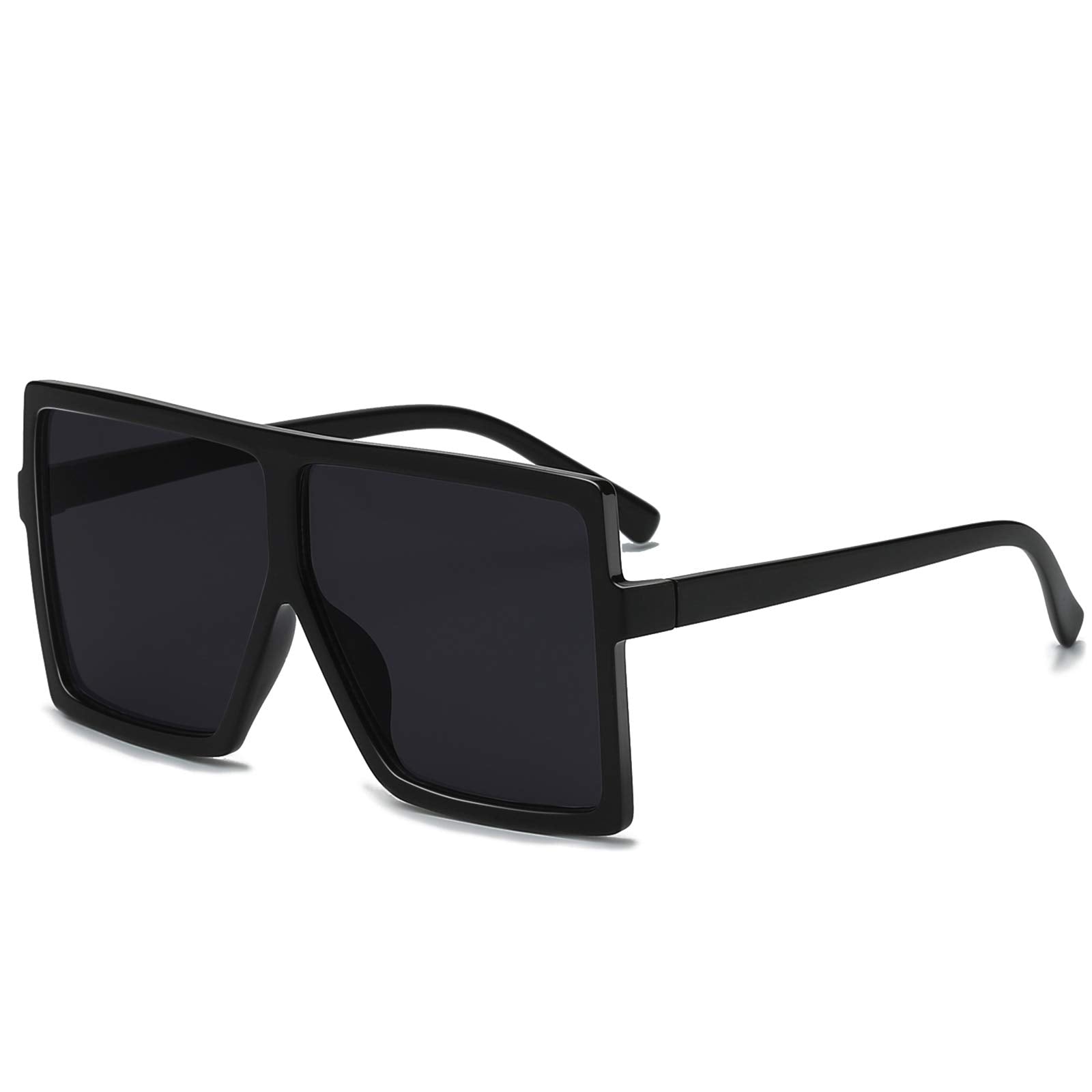 Square Oversized Sunglasses for Women Men Flat Top Fashion Shades