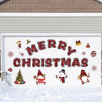 28PCS Large Christmas Garage Door Decorations Magnets - Merry Xmas Gnome Snowman Tree Snowflakes Holiday Refrigerator Fridge Kitchen Decor