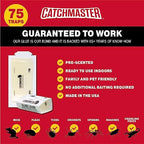 Catchmaster Mouse and Insect Glue Boards, 75-Pack Mouse Traps Indoor for Home, Sticky Pest Control Adhesive for Catching Bugs, Small Mice & Rodents, Non Toxic Bulk Glue Traps