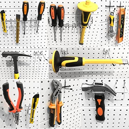 INCLY 278PCS Pegboard Accessories Organizer Kit, Peg Board Hooks Assortment with Bins for Organizing Various Tools, Fit 1/8 or 1/4 inch Pegboard for Hanging Storage, Garage Wall Attachments