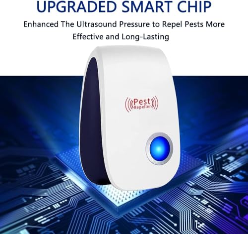 Ultrasonic Pest Repeller 10 Pack Electronic Plugin Indoor Sonic Repellent pest Control for Bugs Roaches Insects Mice Mouse Spiders Mosquitoes Mosquito Repellent Indoors Ultrasonic Repellers