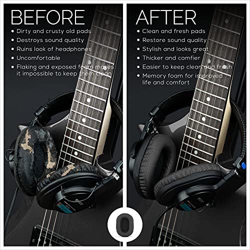 Brainwavz Perforated Replacement Earpads for Sony MDR 7506, V6 & CD900ST with Memory Foam Ear Pad & Suitable for Other On Ear Headphones (Black)