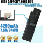 XCNR3 Laptop Replacement Battery for Dell Latitude 13 7370 Ultrabook Series 0XCNR3 WY7CG MH25J 7.6V 34WH/4250MAH 4-Cell