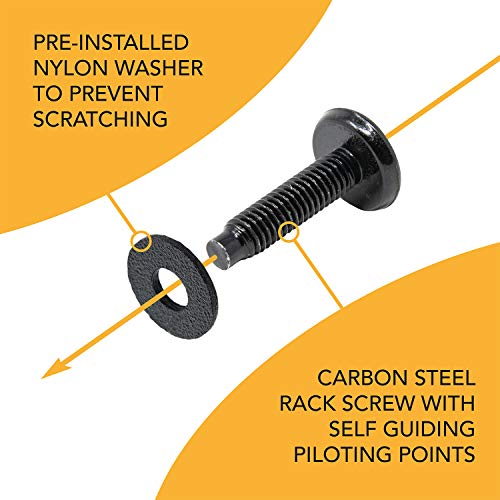 10-32 Rack Screws 50-Pack - Versatile Server Rack Accessories for Network Cabinets, Audio Mounts, Studs and Recording Studio Includes Nylon Washers. Perfect for Rackmounts