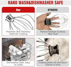 K5A Stainless Steel 6-Wire Whip Attachment for KitchenAid Bowl-Lift Mixer 5 Quart Bowl, Stainless Steel Whisk Replacement for Kitchen Aid Mixer, Dishwasher Safe, Egg Heavy Cream Beater.
