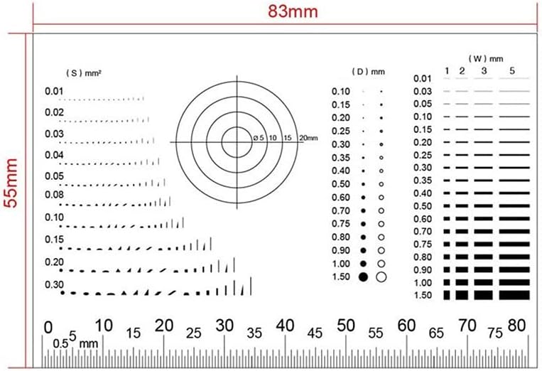 Microscope Accessories Kit Portable Film Point Gauge High Transparent PET Soft Stain Card Microscope Slides
