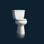 Kohler 20111-0 Brevia Round Toilet Seat, with Grip-Tight Bumpers, Quiet-Close Seat, Quick-Attach Hardware, White